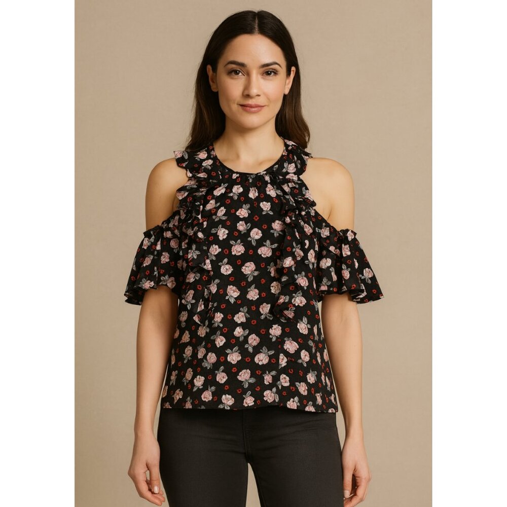 NWT Rebecca Taylor Rosalie Silk Floral Blouse